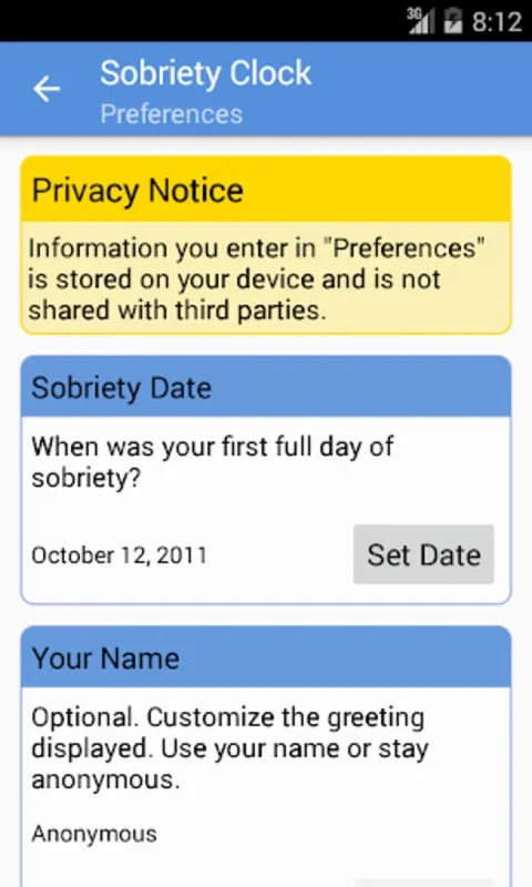 Sobriety Clock for Android: Track Your Sobriety