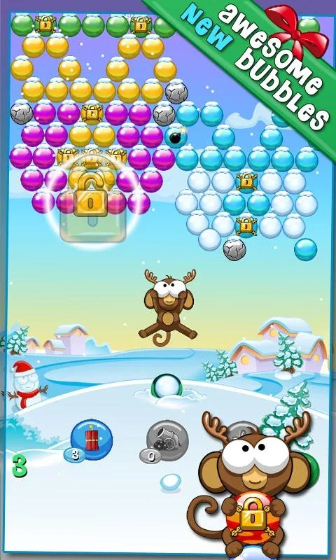 Xmas Bubble Monkey for Android - Fun Festive Gaming