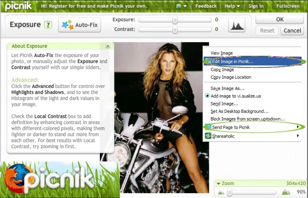 Picnik for Mac - Edit Photos Online from Firefox