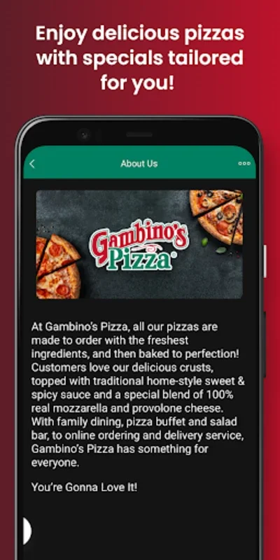 Gambino's Pizza for Android - Effortless Ordering & Specials