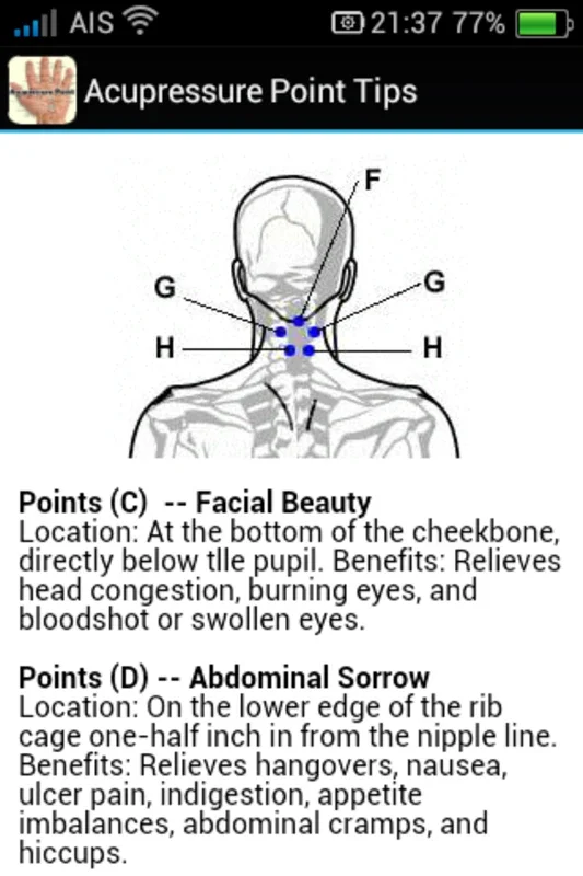 Acupressure Point Tips for Android: Holistic Health App