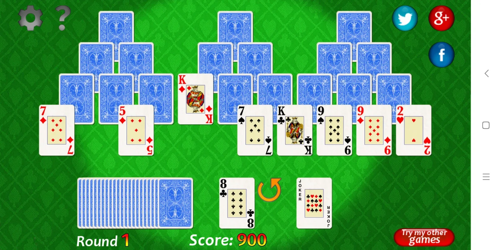 Solitaire TriPeaks Classic for Android - No Downloading Required