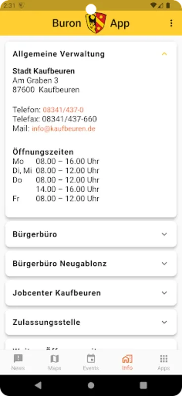 Buron for Android - Stay Updated with Kaufbeuren