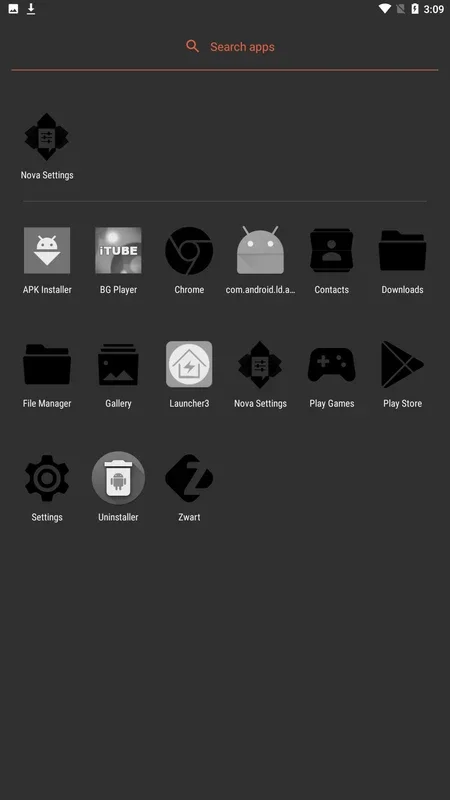 Zwart for Android: Black - White Icons for Minimalist Look