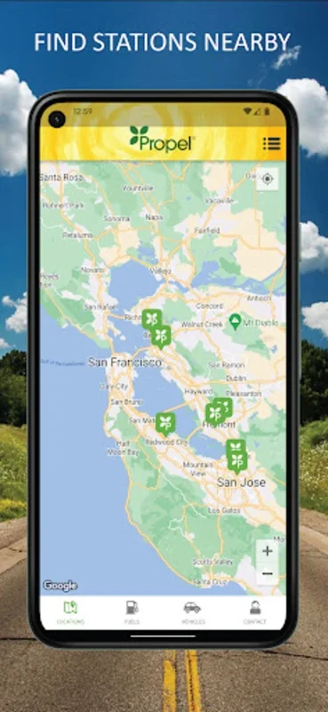 Propel Station Locator for Android - Navigate West Coast Fuel Stations