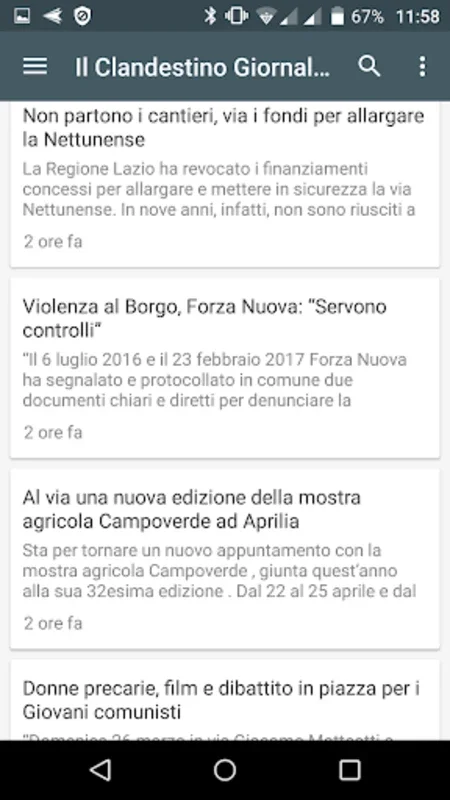 Anzio notizie gratis for Android - Customizable News Aggregator