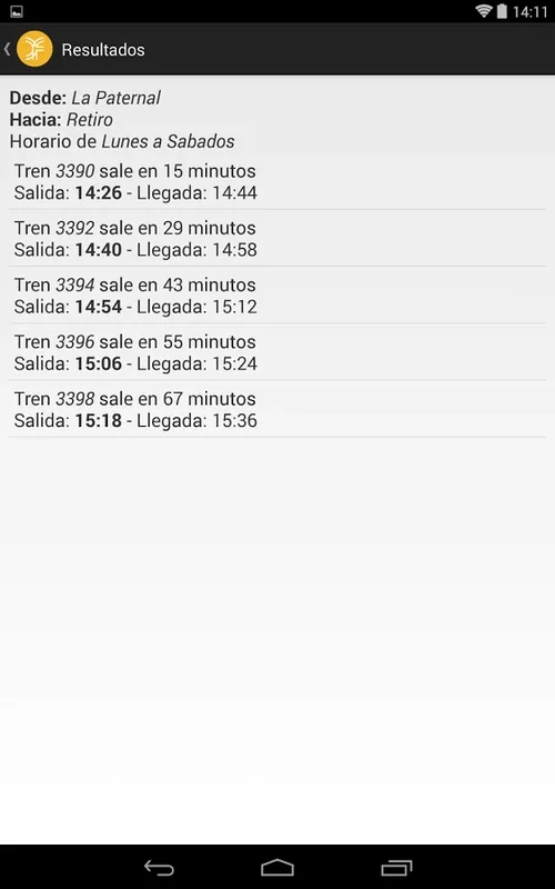 Horarios San Martin for Android - Streamlined Travel Planning