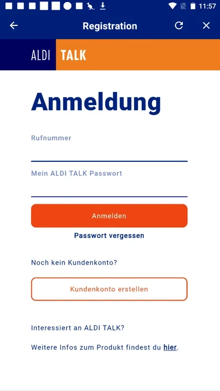 ALDI TALK Registration for Android - Simplify SIM Activation