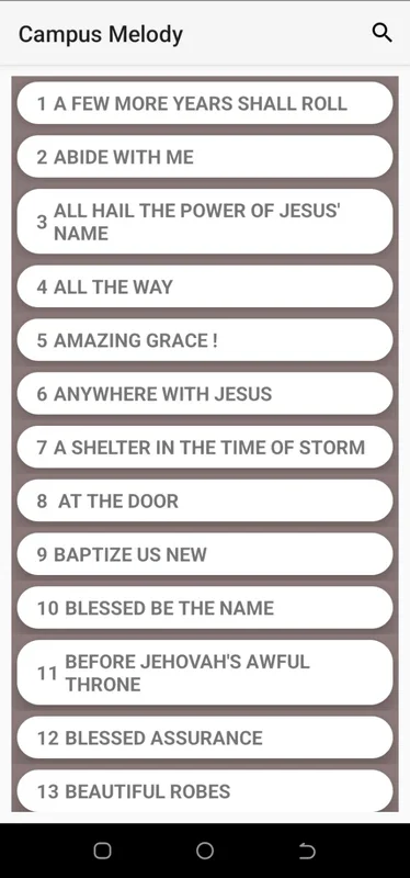 Campus Melody for Android: A Hymnal App for Adventist Institutions