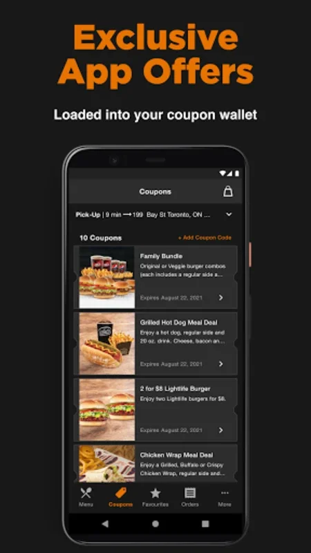 Harvey's for Android - Order Grilled Foods with Contactless Pay