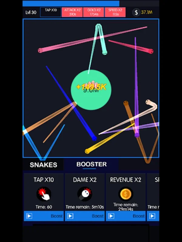 Idle Snakes for Android - Engaging Snake Battles