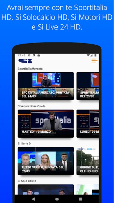 Sportitalia for Android - Your Free Sports Content Hub