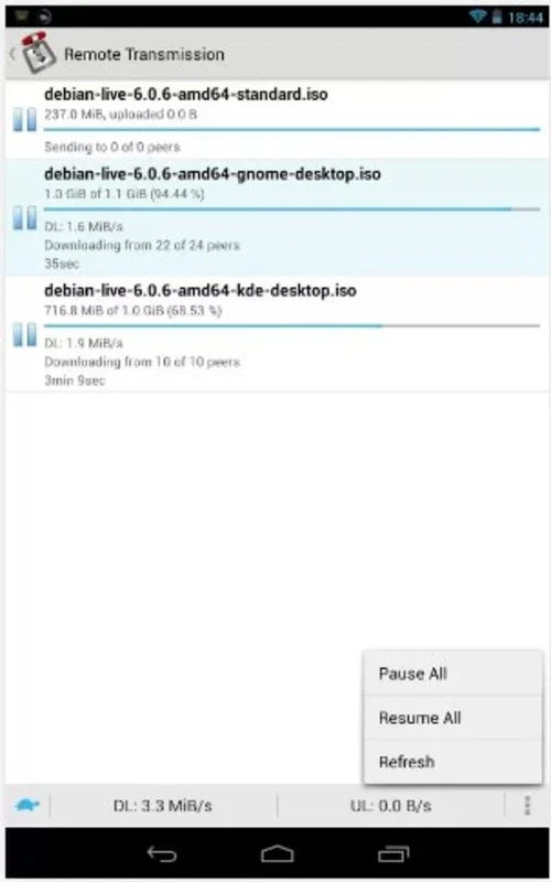 Remote Transmission for Android - Manage Torrent Clients Remotely
