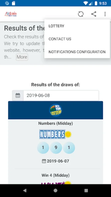 New York Lottery for Android - Real-Time Results & Jackpots