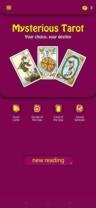 Mysterious Tarot for Android - A Tarot Reading and Encyclopedia