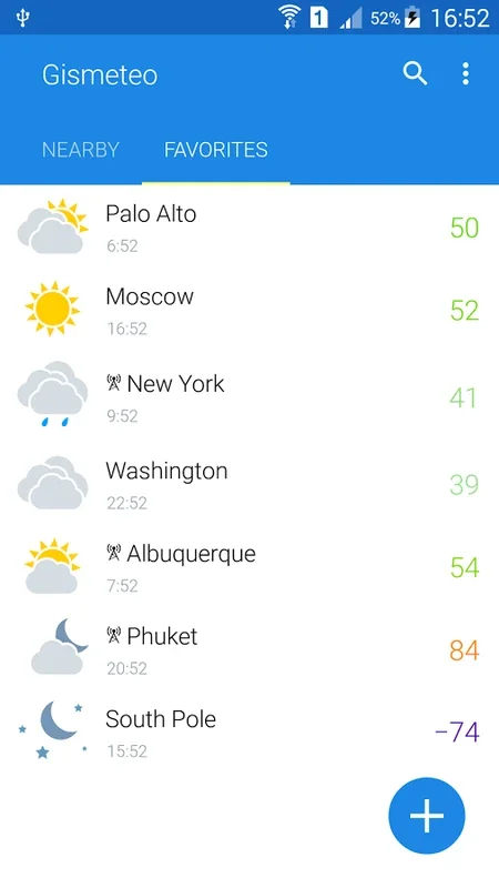 Gismeteo for Android: Accurate and Attractive Weather App