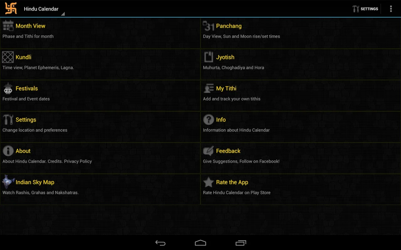Hindu Calendar for Android - Offline Astrological App