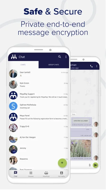 MoyaApp for Android - Save Data with Messaging & More