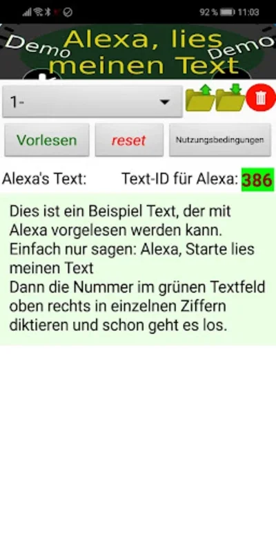 Lies meinen Text, Alexa for Android - Effortless Text-to-Audio