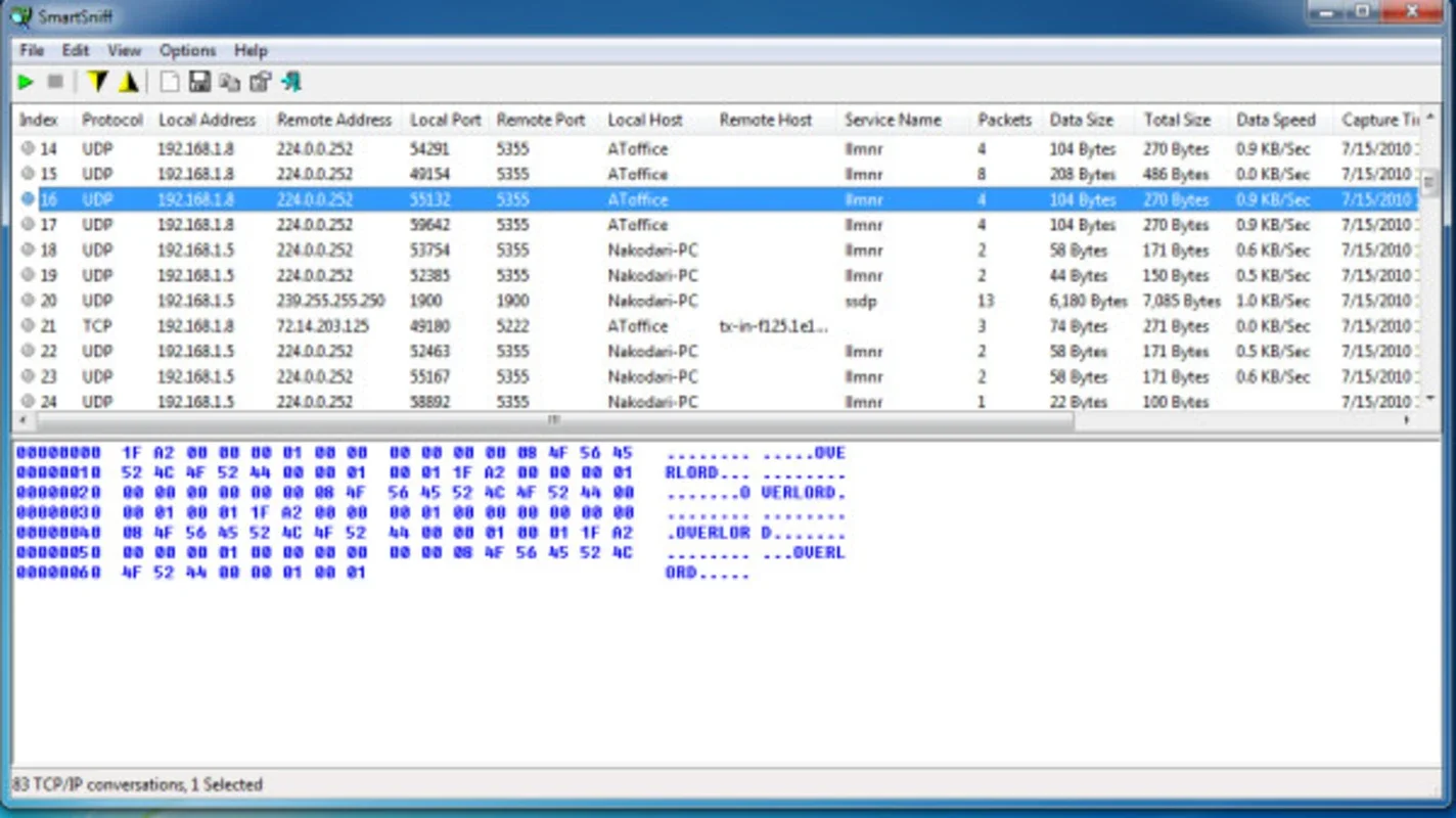 SmartSniff for Windows - Capture WiFi Packet Content