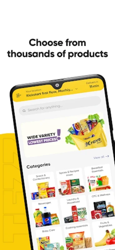 Krave Mart - Grocery Delivery for Android: Swift and Convenient