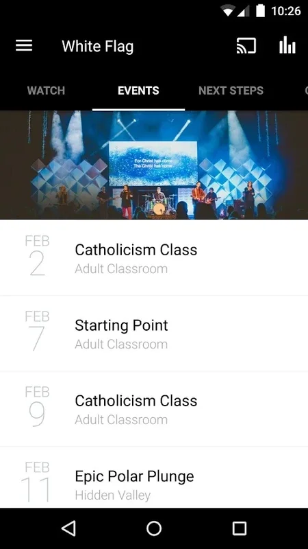 White Flag for Android - Connect with Church Content