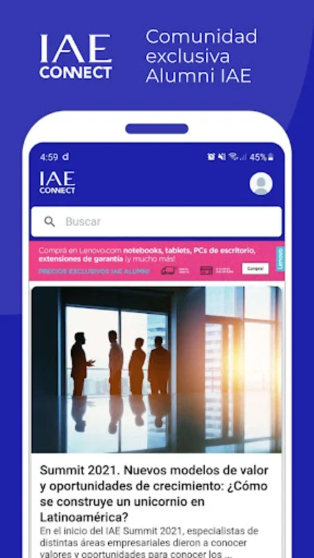 IAE Connect for Android - Facilitating Professional Networking