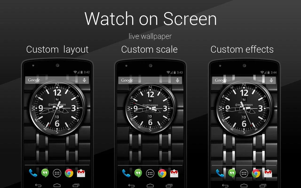 Watch on Screen LITE for Android - Elegant Timepiece Wallpaper