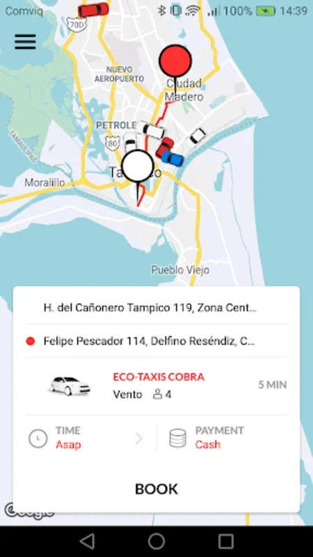 Eco - Taxis COBRA for Android: Streamlined Taxi Booking