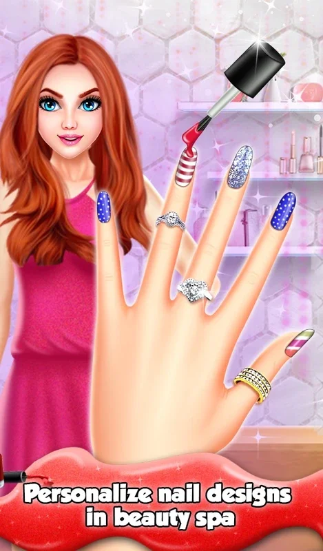 Christmas Nail Salon Makeover for Android - Create Festive Nails