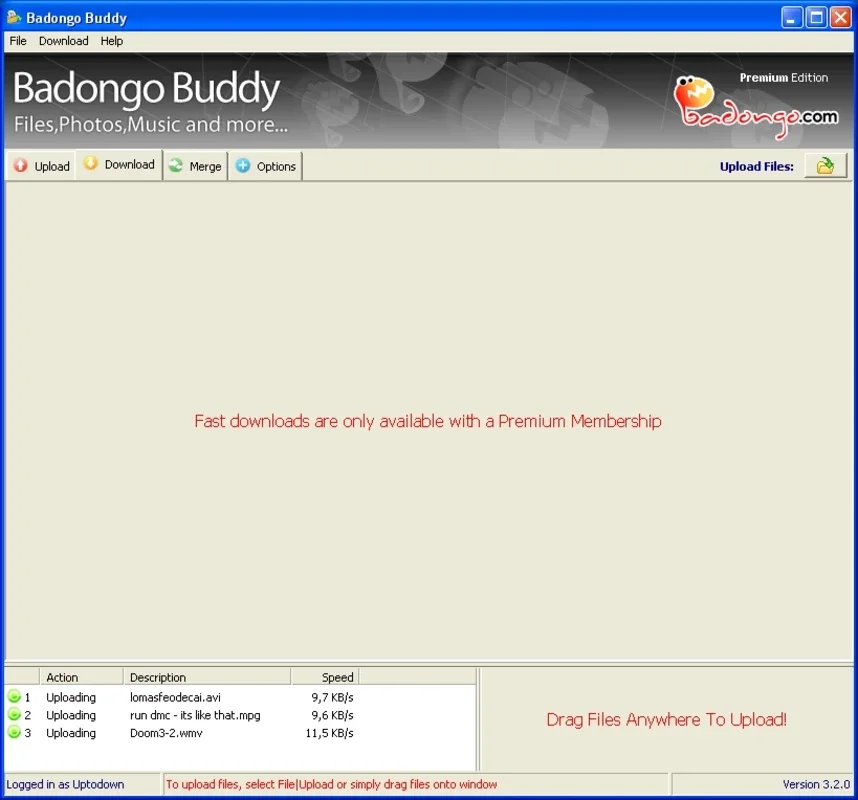 Badongo Buddy for Windows - Free File Upload and Share