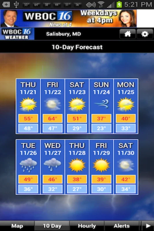 WBOC WX for Android: Detailed Weather Tracking