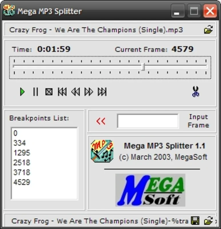 Mega MP3 Splitter for Windows - Split MP3 Files Easily