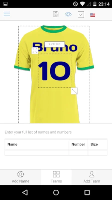 Soccer T-Shirt Designer for Android - Customize Jerseys