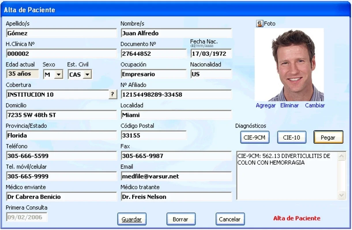 MedFile Historias Clinicas for Windows - Efficient Medical Management