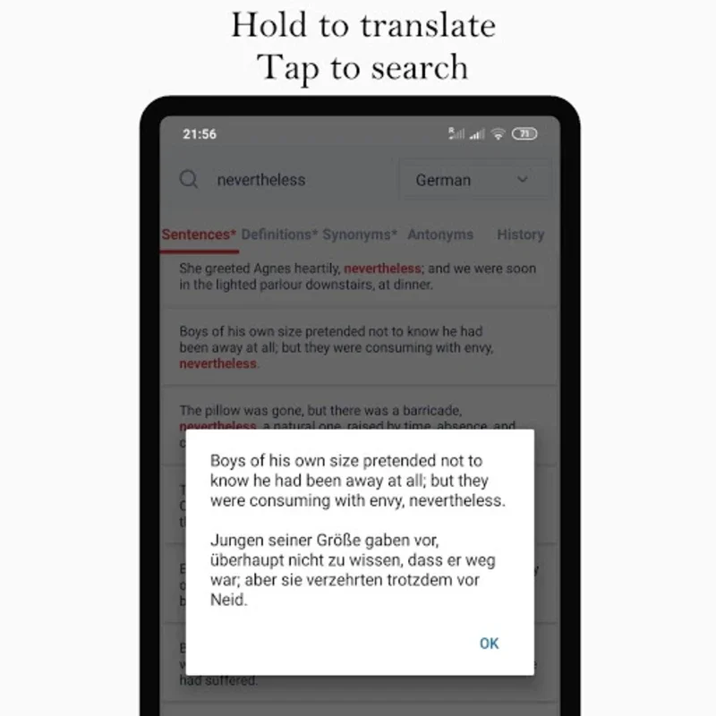 Sentence Finder: English Words for Android - Enhance Vocabulary