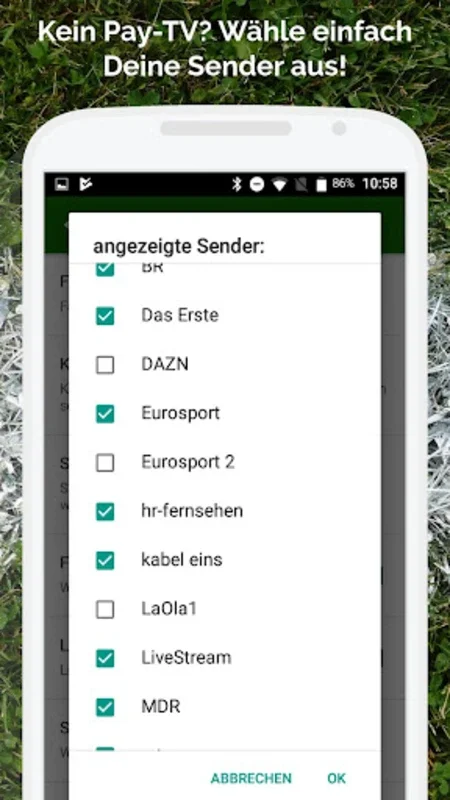 Fußball im FreeTV for Android: Comprehensive Live Football Schedule