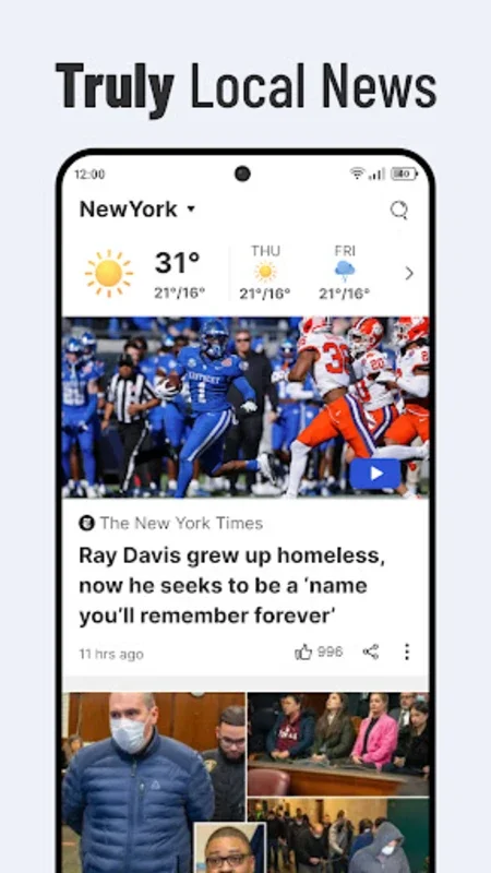 Zip News for Android - Personalized News & Weather