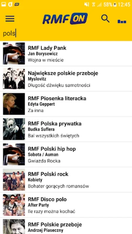 RMFon.pl for Android - Stream 80+ Radio Genres