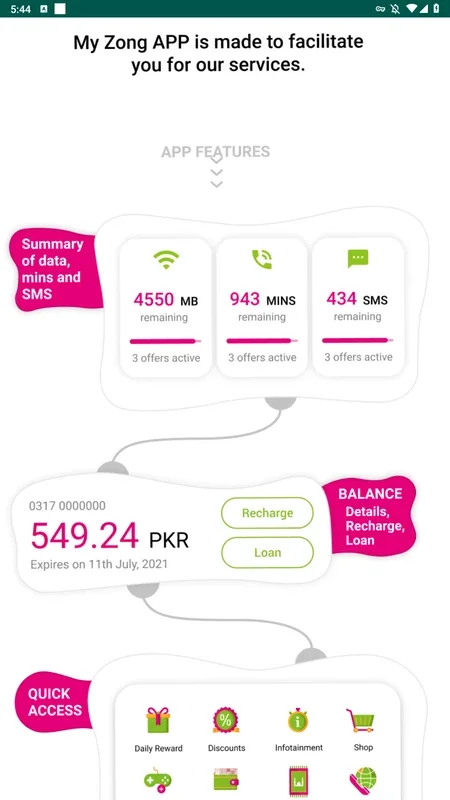 My Zong for Android - Streamlined Account Management