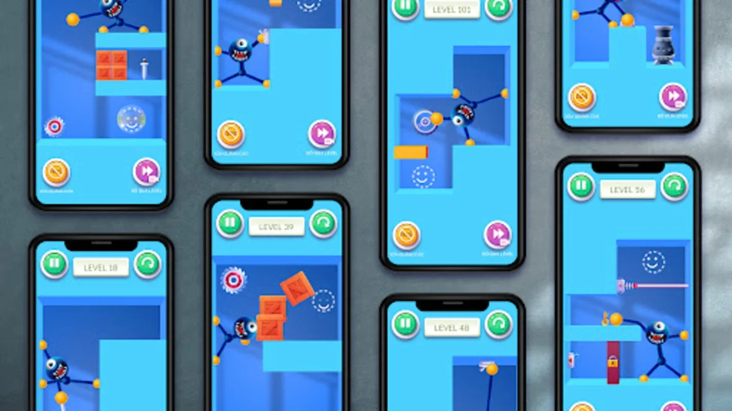 Blue Monster: Stretch Game for Android - Engaging Puzzle Adventure