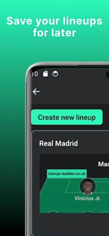 Lineup Builder for Android: Customize Football Formations