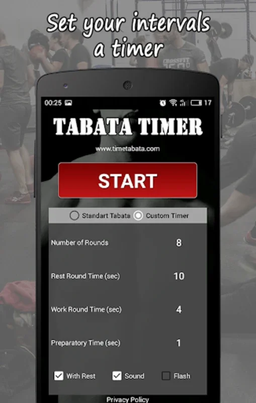 Tabata Timer L with Music for Android: Enhance Your Workouts