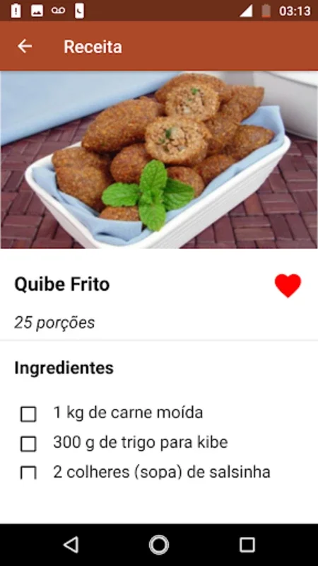 Receitas de Salgados for Android - Delicious Snack Recipes