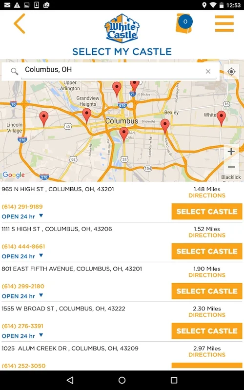 White Castle for Android: Convenient Ordering and Exclusive Deals