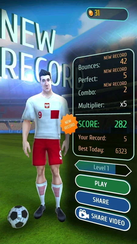 Lewandowski: Euro Star for Android - Keep the Ball in the Air