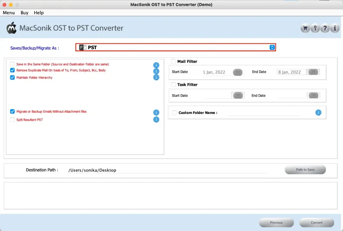 MacSonik OST to PST Converter for Mac - Efficient Conversion Tool