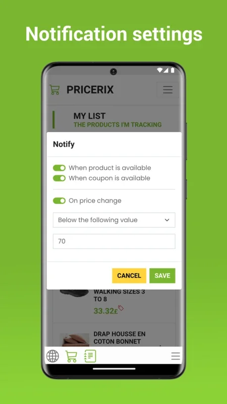 Pricerix for Android - Track Product Prices & Get Notifications