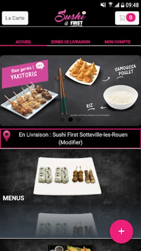 Sushi First Sotteville-les-Rouen for Android: Fresh Sushi Delivery