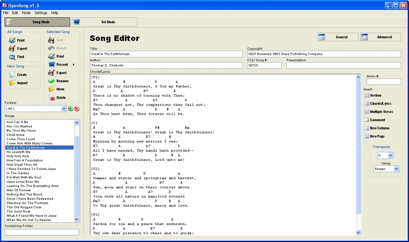 OpenSong for Windows - A Great Tool for Text Projection